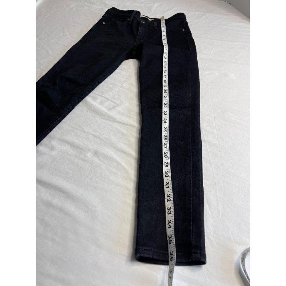Levis 311 Women's SZ 26 Shaping Skinny Denim Black Jeans High Waist - Picture 8 of 10